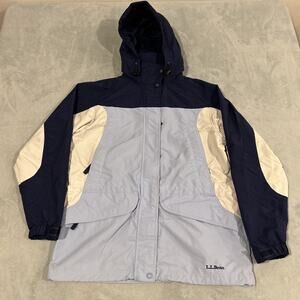 LL Bean 3-in-1 Coat Parka Windbreaker Jacket Womens Medium Snowboard Ski Hoodie